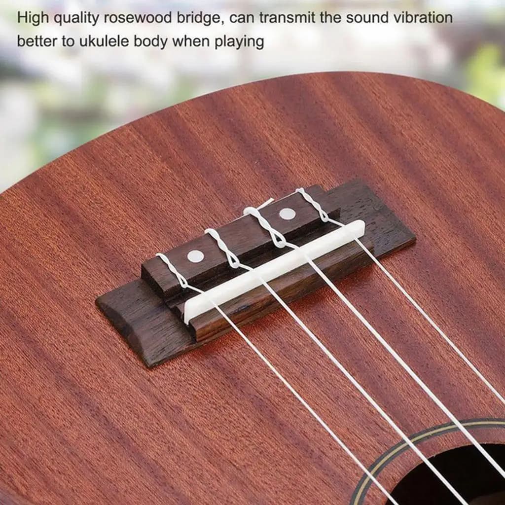 Sostituzione del punto sella per osso e dado del ponte per ukulele in legno per kit fai da te per chitarra ukulele a 4 corde