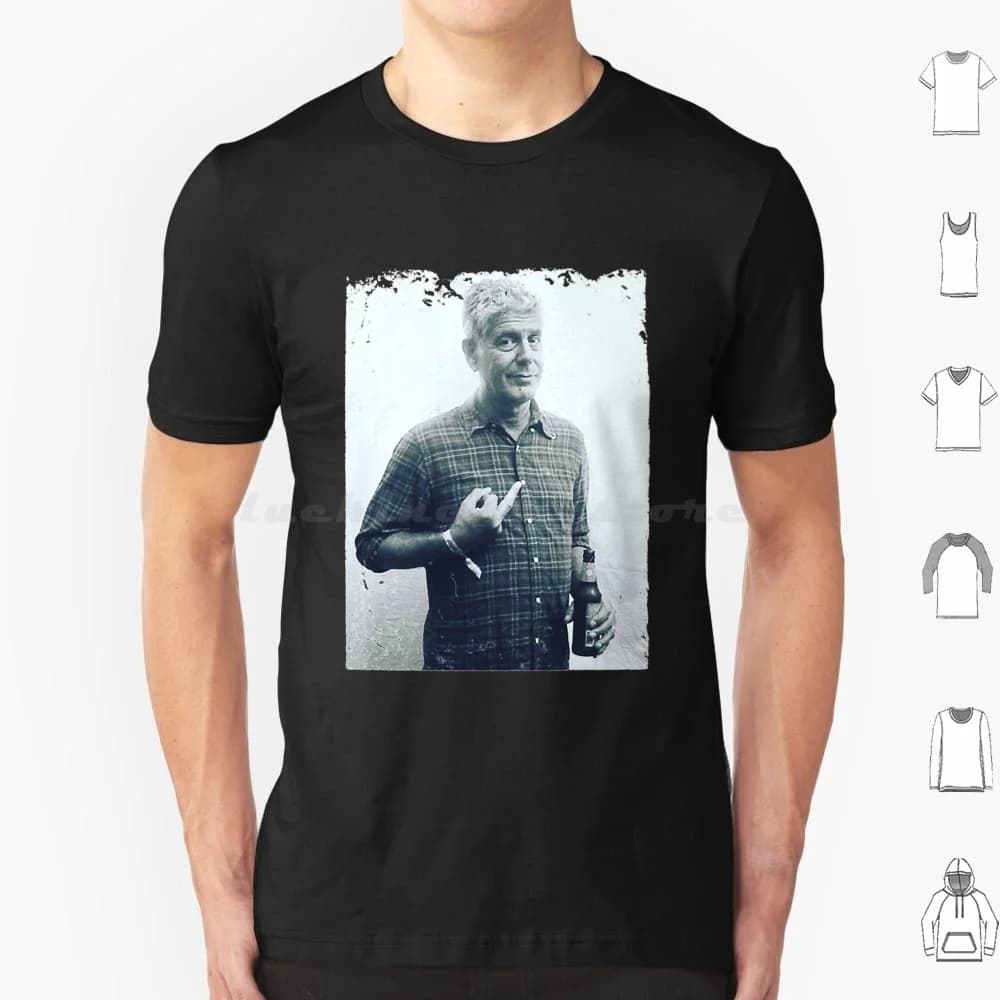 Anthony Bourdain Anthony Bourdain Cultura Pop T Shirt Cotone Uomo Donna Stampa fai da te Anthony Bourdain Bourdain Anthony Chef Food