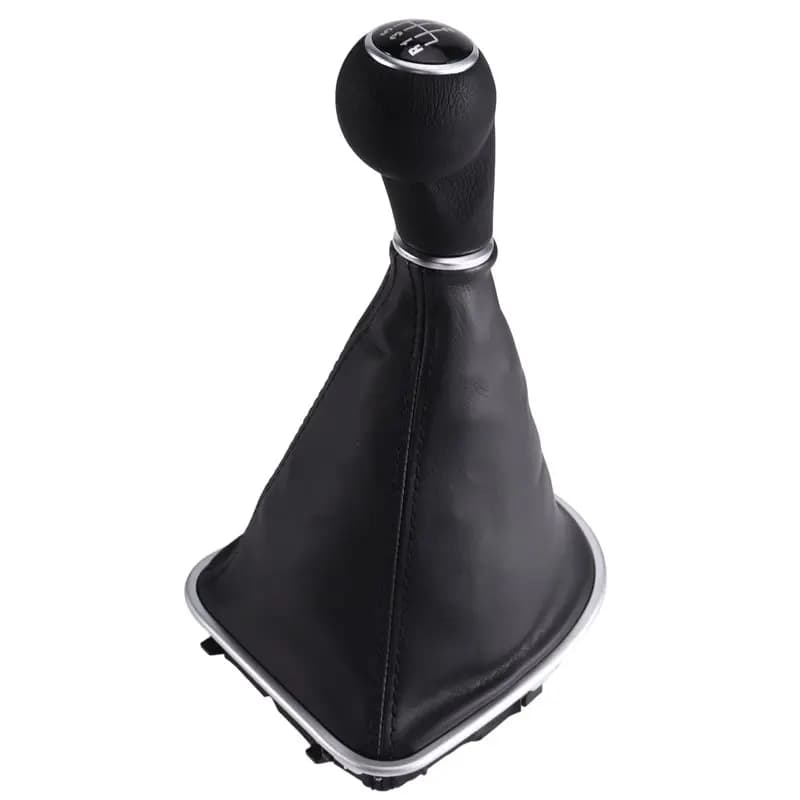 A20K-Car 5 Speed Gear Shift Knob With Boot Cover Shifter Lever Stick For Seat Leon II Toledo III Altea XL 2005-2012