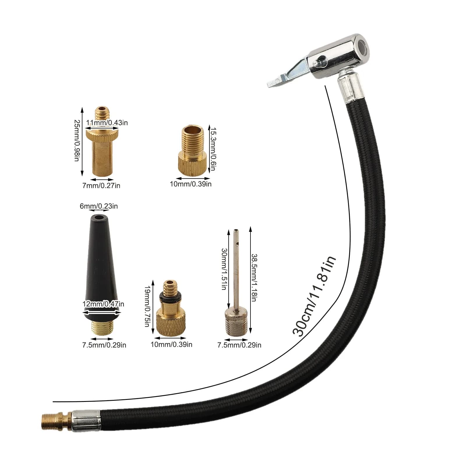 Inflation Accessories Convenient Inflation Bike Pump Valve Adapter Bike Pump Extension Tube Convenient And Fast High Quality