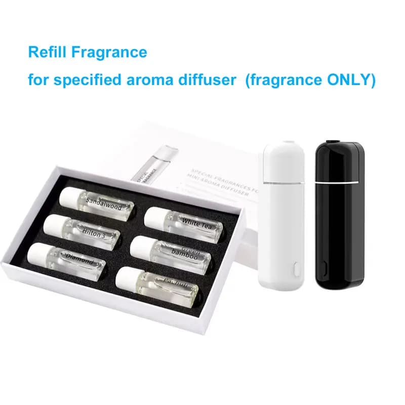 6 spare parts for essential oil diffuser for car deodorant specified A807 refill perfume kit for 4ml car aroma diffuser