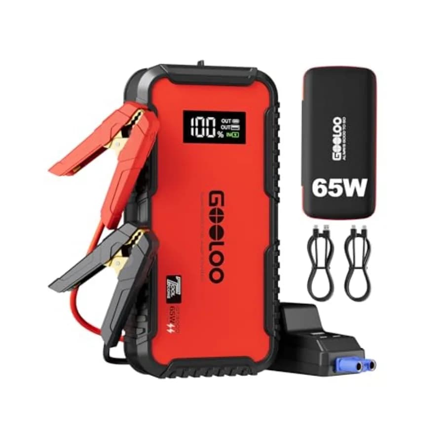 Avviatore di Emergenza GT3000 65W Ricarica Rapida 3000A, Avviatore Portatile 12V con Batteria al Litio Super Sicura, Booster per Motori 8.5L Benzina/6.0L