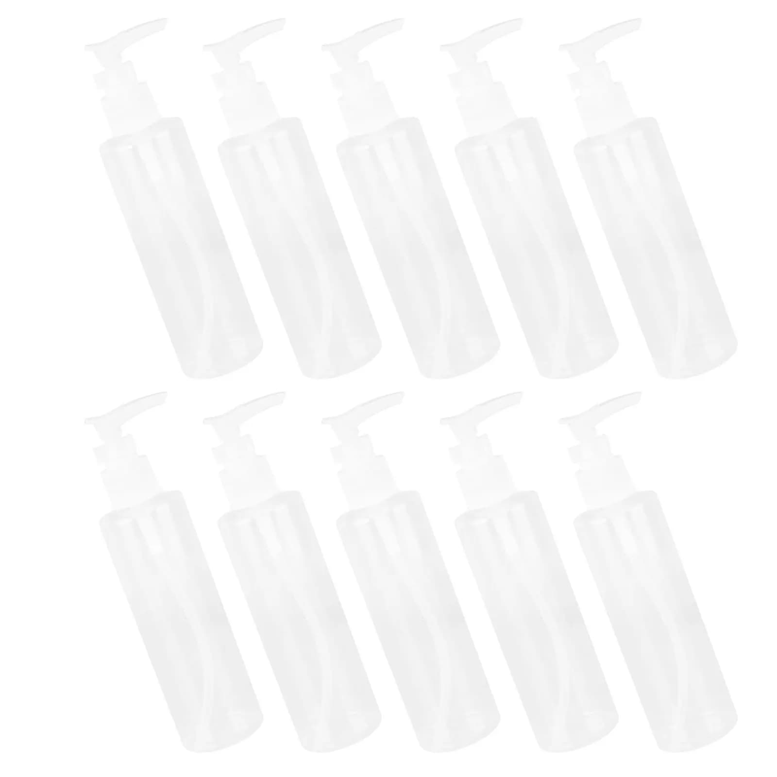 10 Pezzi Flaconi Dispenser con Pompa per Olio Detergente 200ml, Bottiglie Vuote per Sapone Liquido Viso, Lozione, Struccante
