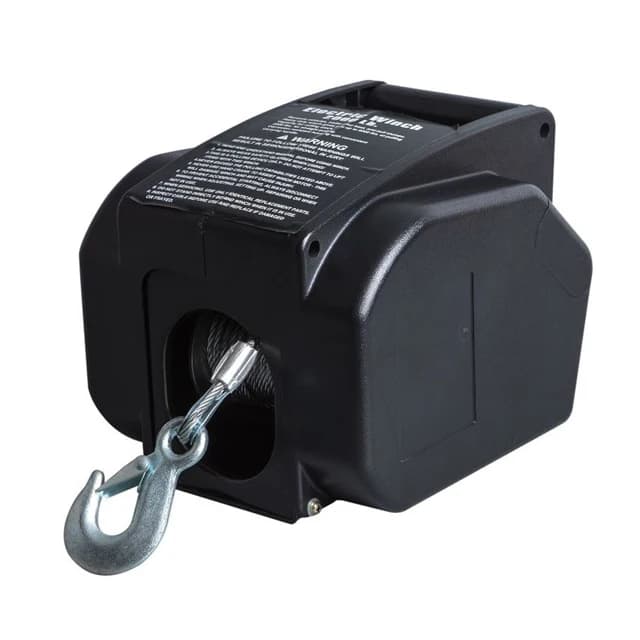 Verricello Elettrico Portatile 12V per Barche, 3500 libbre, Montaggio Rapido, Piccolo Verricello Marino con Cavo in Acciaio