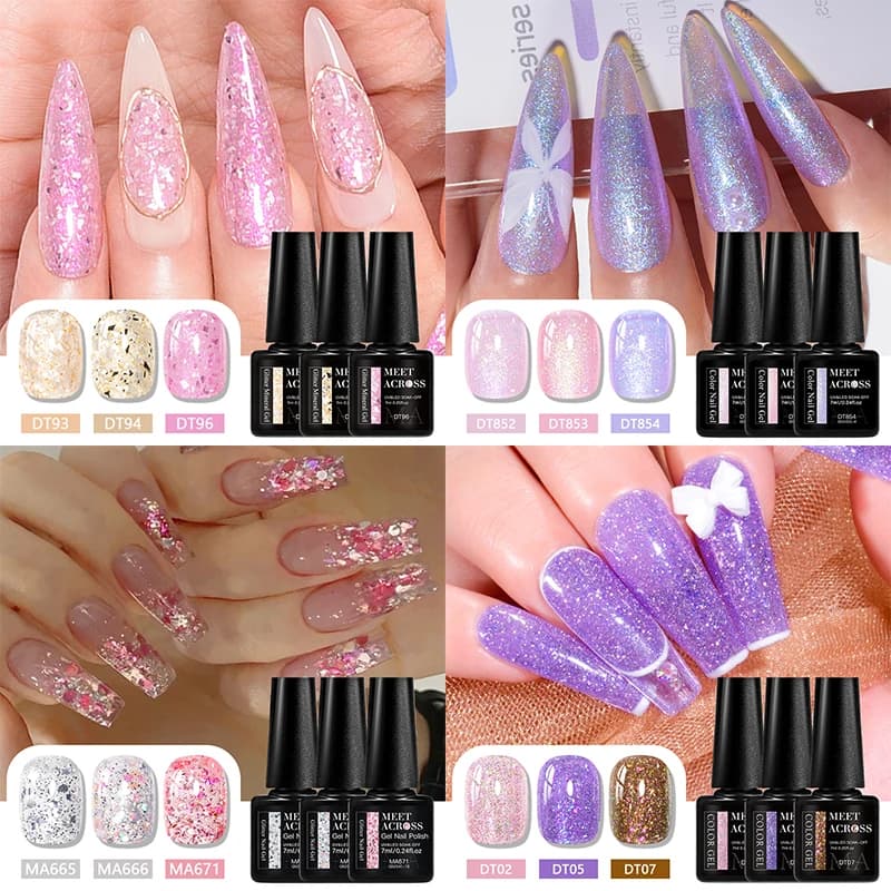 Set di 3 Smalti Gel per Unghie, Colori Nude Rosa Macaron, Lunga Durata, Kit per Manicure UV LED, Senza HEMA/TPO