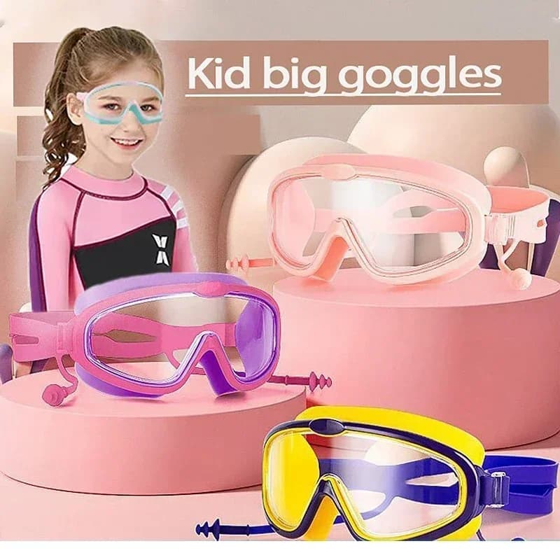 Swimwear for children with large lenses for children and children, swimming glasses for children with large lenses