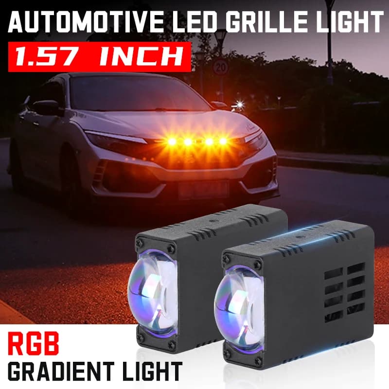 2 pezzi LED fendinebbia faro paraurti proiettore lente luce da lavoro mini luce di guida luci ausiliarie per auto moto
