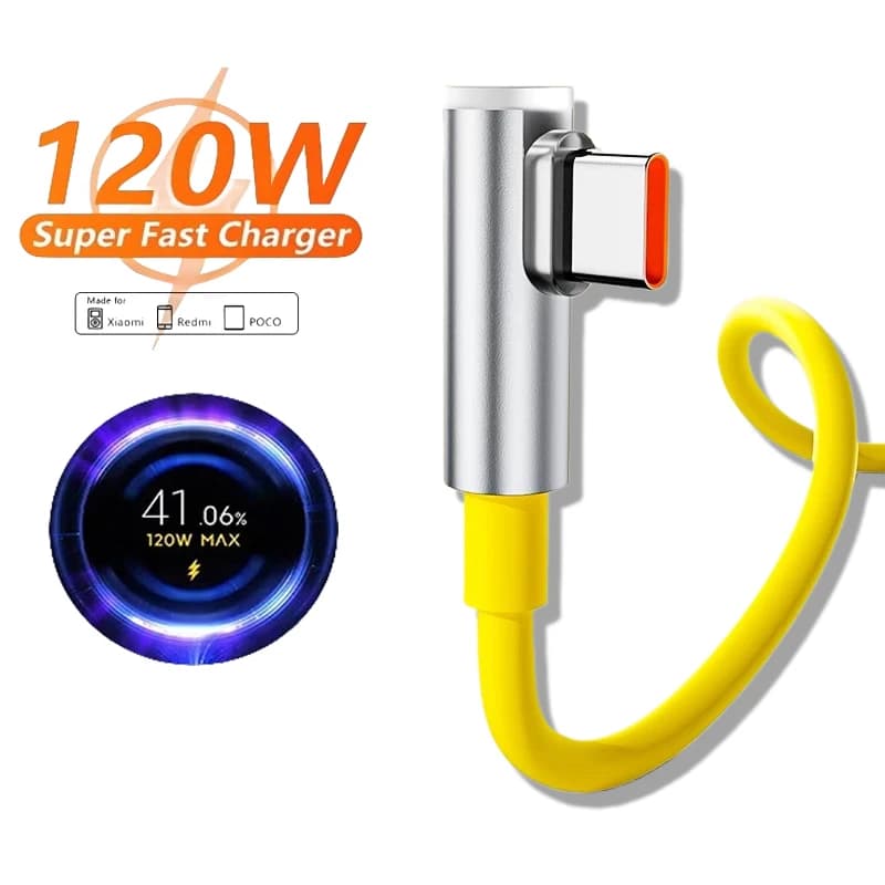 Caricabatterie rapido da 120 W per Xiaomi 14 13 12 11 Pro Ultra Lite Cavo telefonico di ricarica rapida da USB A a tipo C per accessori Redmi Note 12