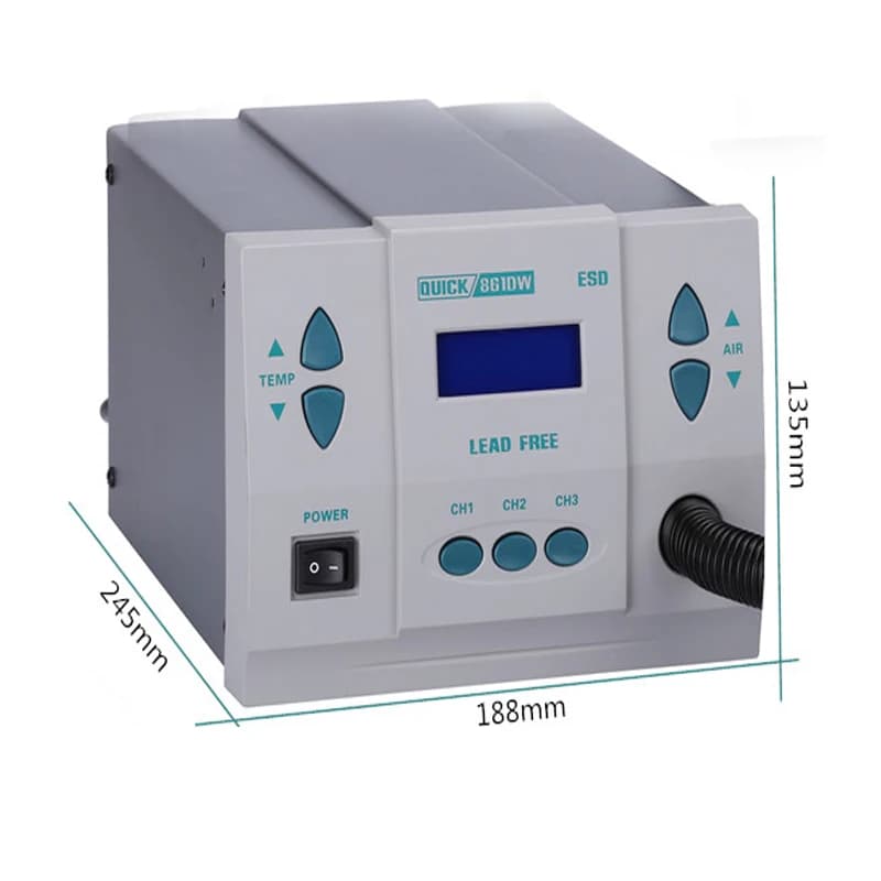 Originale 1000W 220V/110V QUICK 861DW Pistola di Calore Stazione di Saldatura Ad Aria Calda Senza Piombo Stazione di Rilavorazione Temperatura Microcomputer