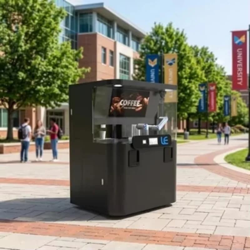 Robot Barista Commercial Bean to Cup Coffee Vending Machine with Fresh Milk Frothing Support Mdb Protocol
