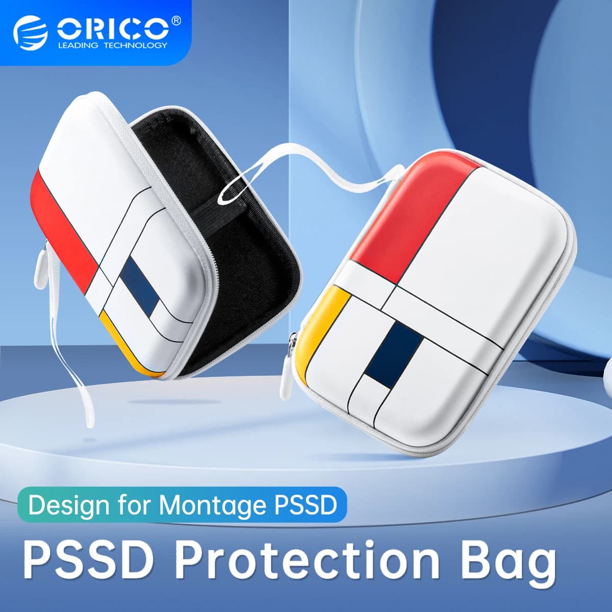 ORICO 2.5 ''borsa di immagazzinaggio SSD esterna scatola di protezione antiurto per montaggio PSSD disco rigido da 2.5 pollici cavo dati U Disk Storage
