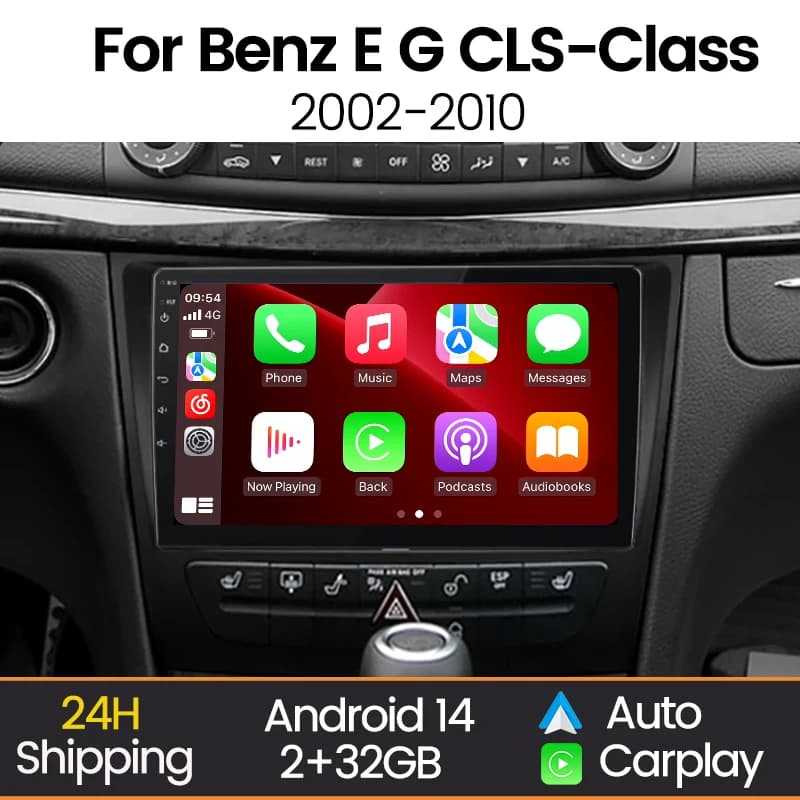 MEKEDEAndroid Auto Carplay Car Radio Screen for Mercedes Benz E-class W211 E200 E220 E300 E350 E240 E270 E280 W219 2002-2010
