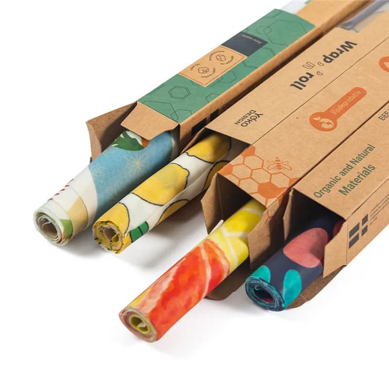 30x100 cm Eco Riutilizzabile Involucro di Stoccaggio Sostenibile Organico Sandwich Formaggio Carta Da Involucro Per Alimenti BPA Senza Plastica Cera D'api