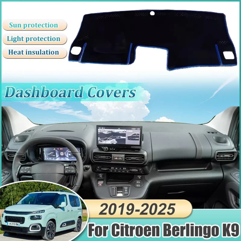 Per Citroen Berlingo K9 2019 ~ 2025 Peugeot Partner Vauxhall Combo Cruscotto Auto Zerbino Dash Zerbino Copertura Parasole Pad Tappeto Accessori