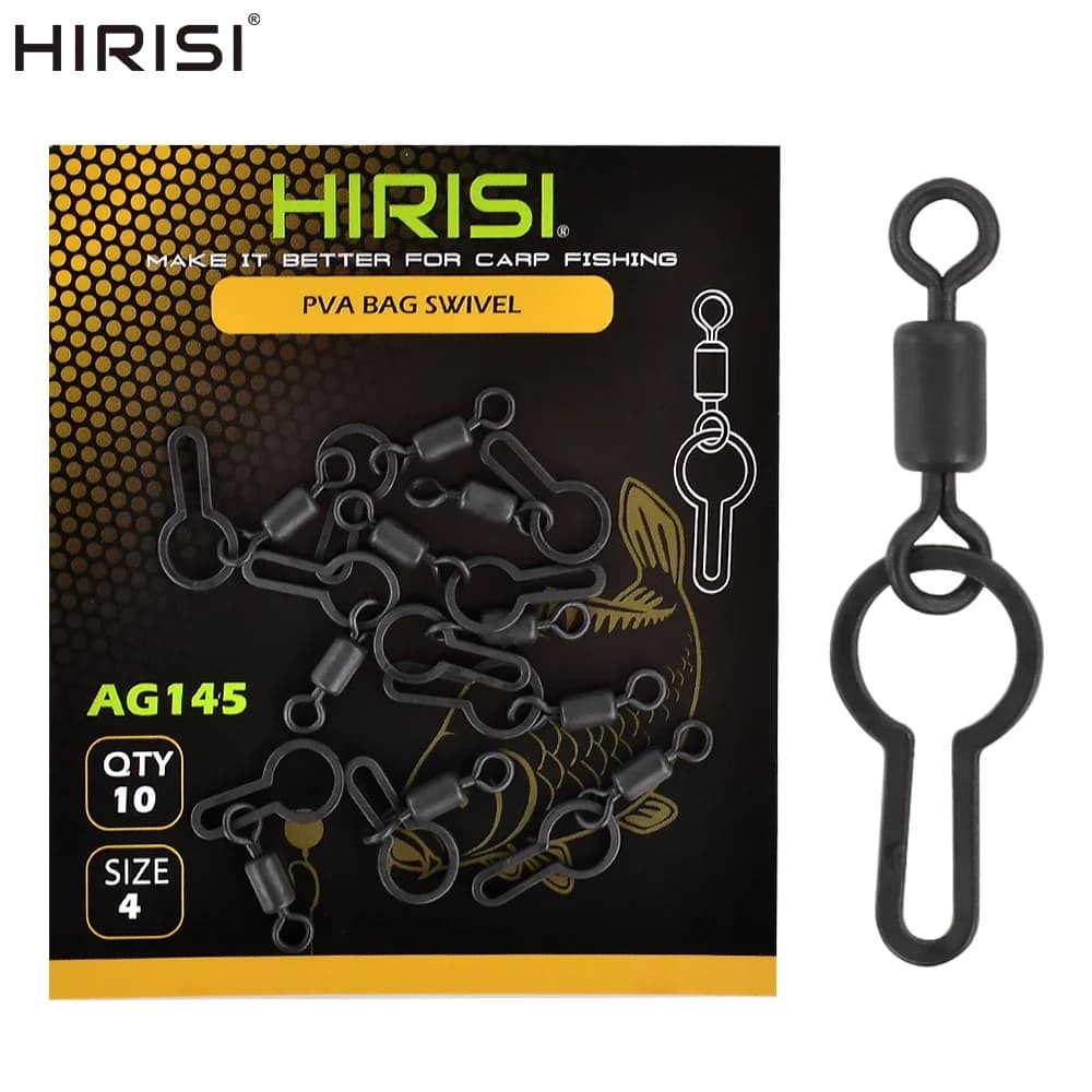 10 pz Pesca Alla Carpa Pva Maglia Girevole Pinze Pva Borsa Da Pesca Girevole A Scatto per Terminale Della Carpa Affrontare End Tackle AG145