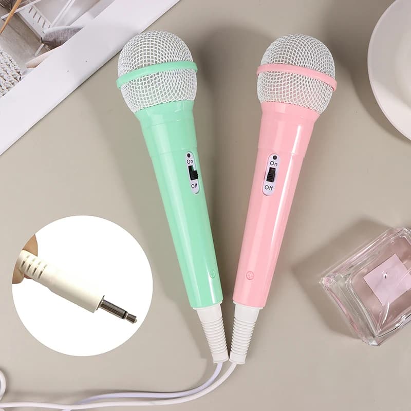 Microfono cablato Jack da 3.5mm leggero canto Mechine Home giocattolo musicale per bambini facile da usare senza batteria microfono portatile portatile