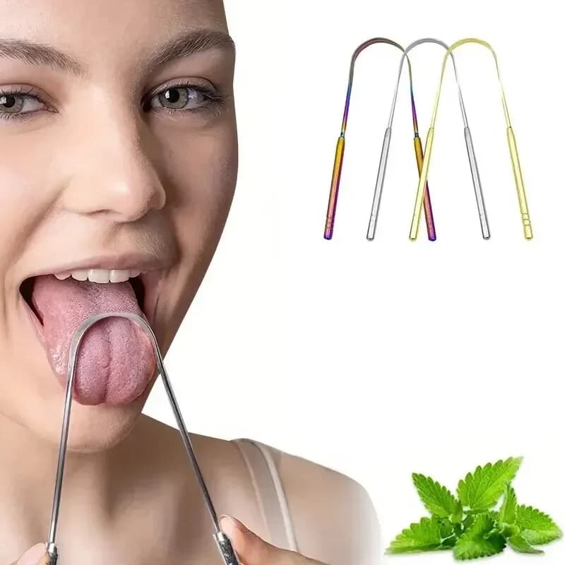 U Shaped Language Scraper Oral Hygiene Tools Stainless Steel Clean Mouth Brush Clean Language Detergent for Bad Alite