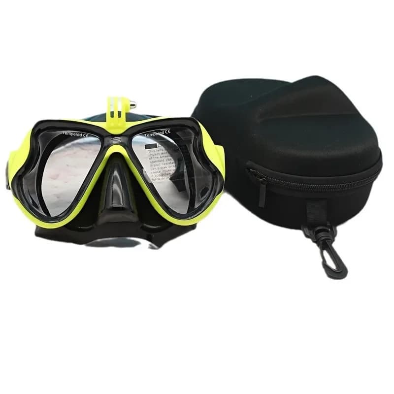 Professional unisex snorkeling mask with large frame, waterproof and anti-fog silicone snorkeling equipment, adult diving mirror with