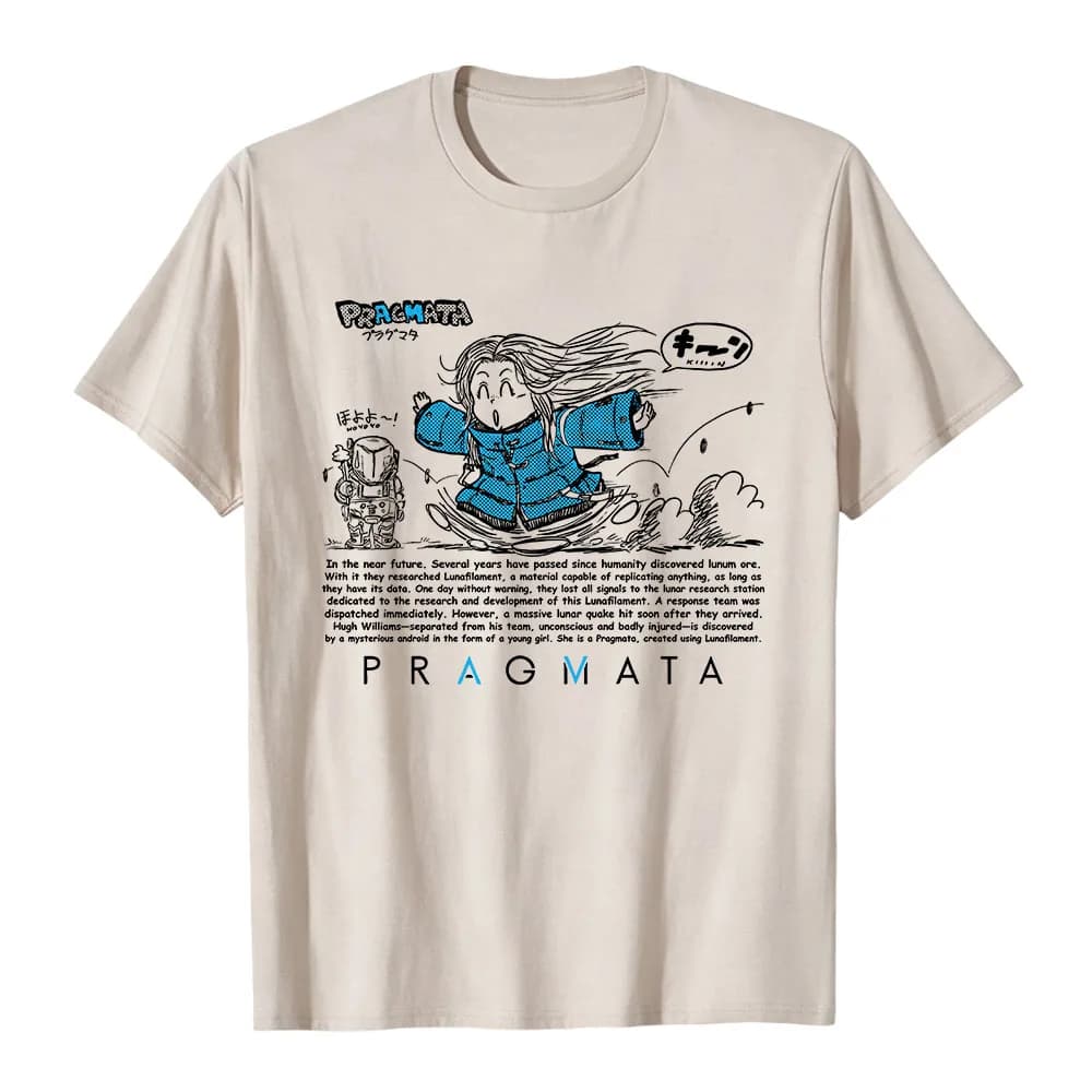 T-shirt grafica Hot Game Pragmata, estiva, in cotone, casual, da uomo/donna, a maniche corte, girocollo, alla moda, con stampa, morbida, da uomo