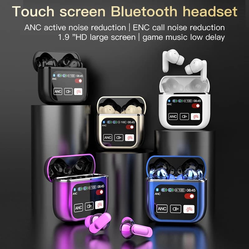 SE60 Touch screen di alta qualità ANC Auricolari wireless TWS Auricolari con cancellazione del rumore Bluetooth 5.3 Batteria a lunga durata Cuffie HiFi