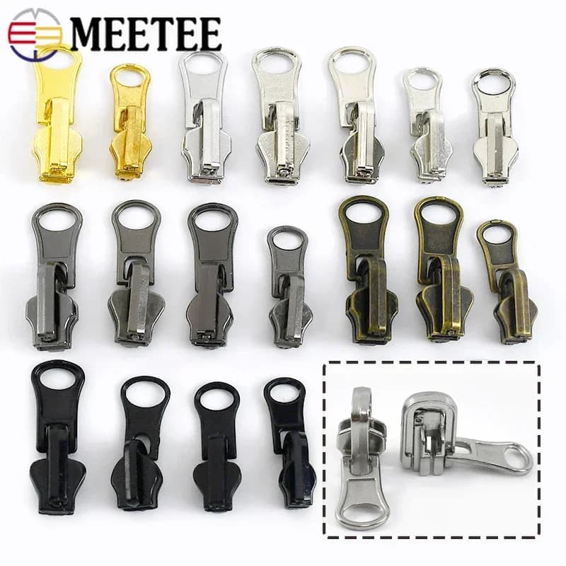 5-20 pezzi 3 # 5 # 8 # Cursore per cerniere rotanti a doppia faccia per kit di riparazione per cerniere in nylon con resina metallica Accessori per cucire