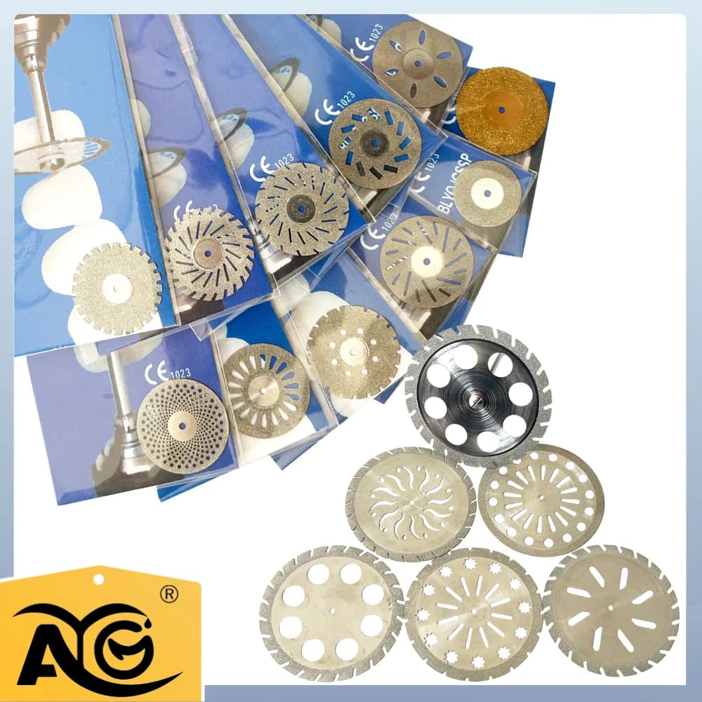 AG 1Pcs Dental Lab Double Sided Diamond Cutting Disc 45/50mm for Separating Polishing Ceramic Crown Plaster or Jade Diamond Disc