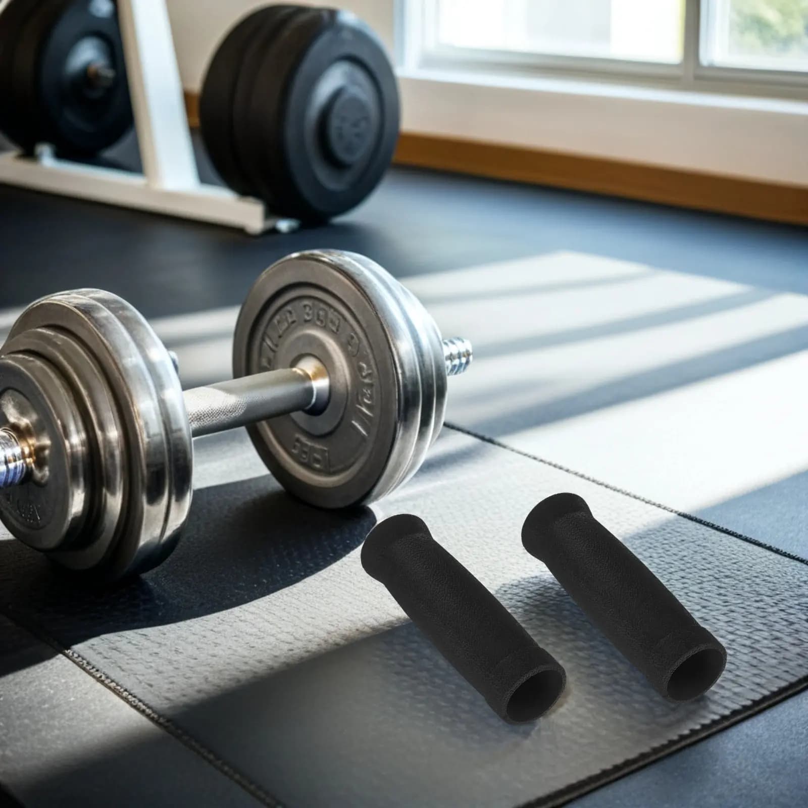 4 Pezzi Copri Impugnatura per Bilanciere Ergonomici Antiscivolo in Plastica, Coperture per Maniglie Attrezzature Fitness per Sollevamento Pesi, Barra per Trazioni, Palestra