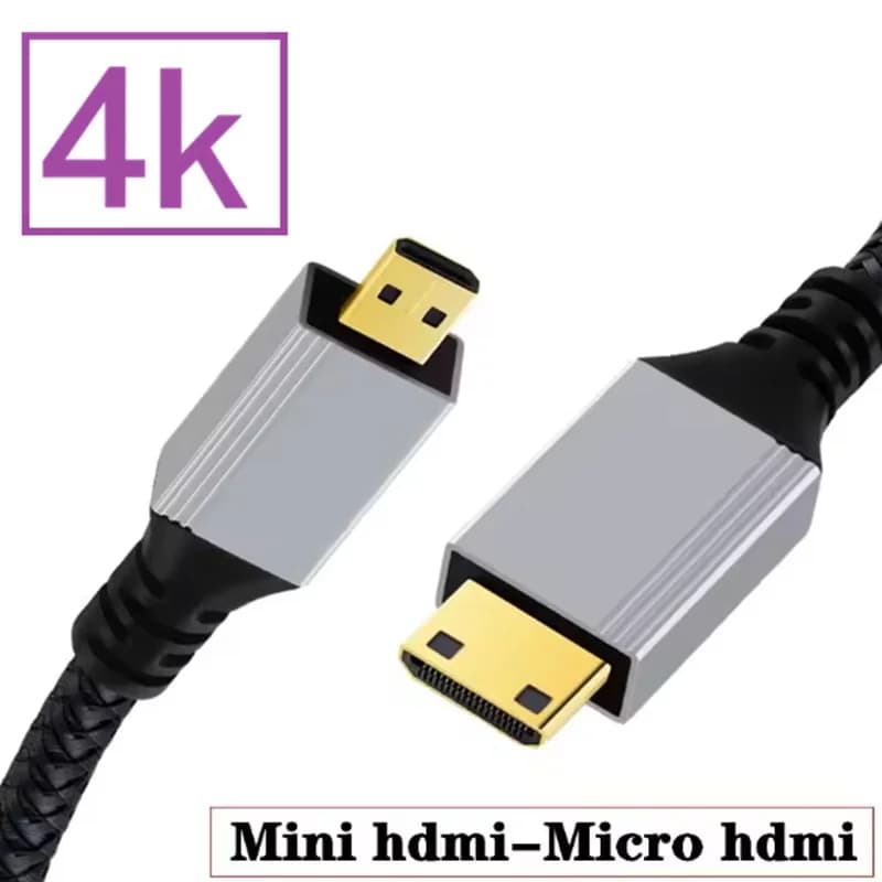 30cm 1 m 1.8 m 4K/1080P Mini HDMI Converter Micro HDMI Cable Compatible with C to D HD Computer TV Camera Camera Monitor Cable DSLR