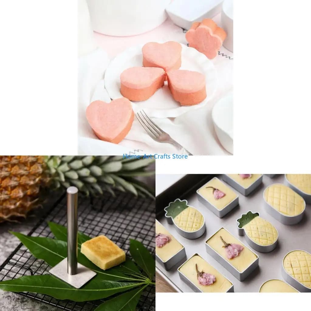 Y3na Biscuit Cutter Pressa stampi set sandwich e strumenti pasta da forno pane stampo per festival domestico festa ospite