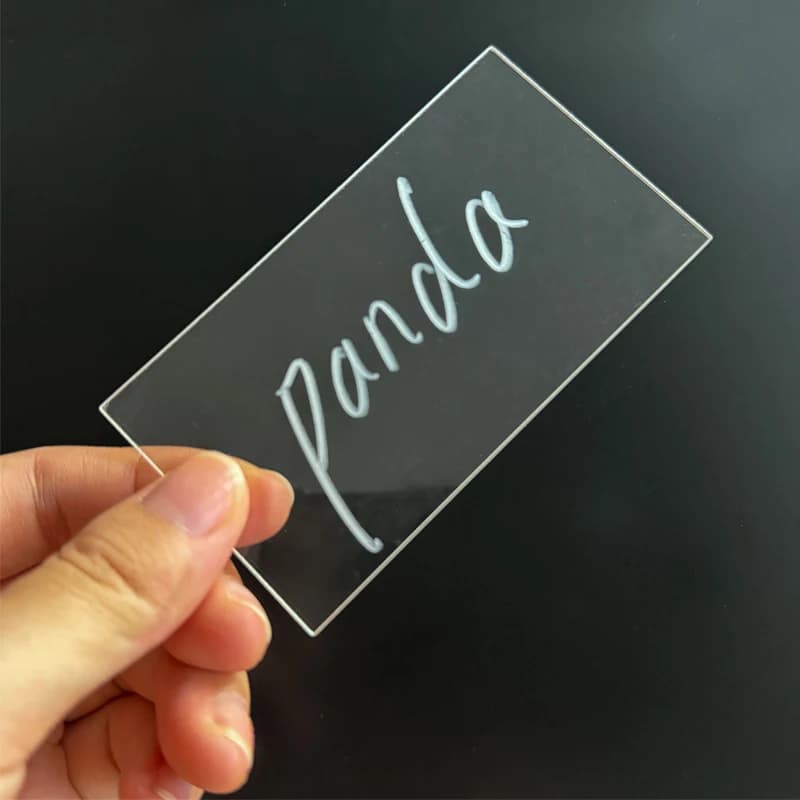 Foglio di Plexiglass acrilico trasparente fogli di visualizzazione quadrati acrilici Mini segno per artigianato di pittura di immagini, taglio Laser, incisione