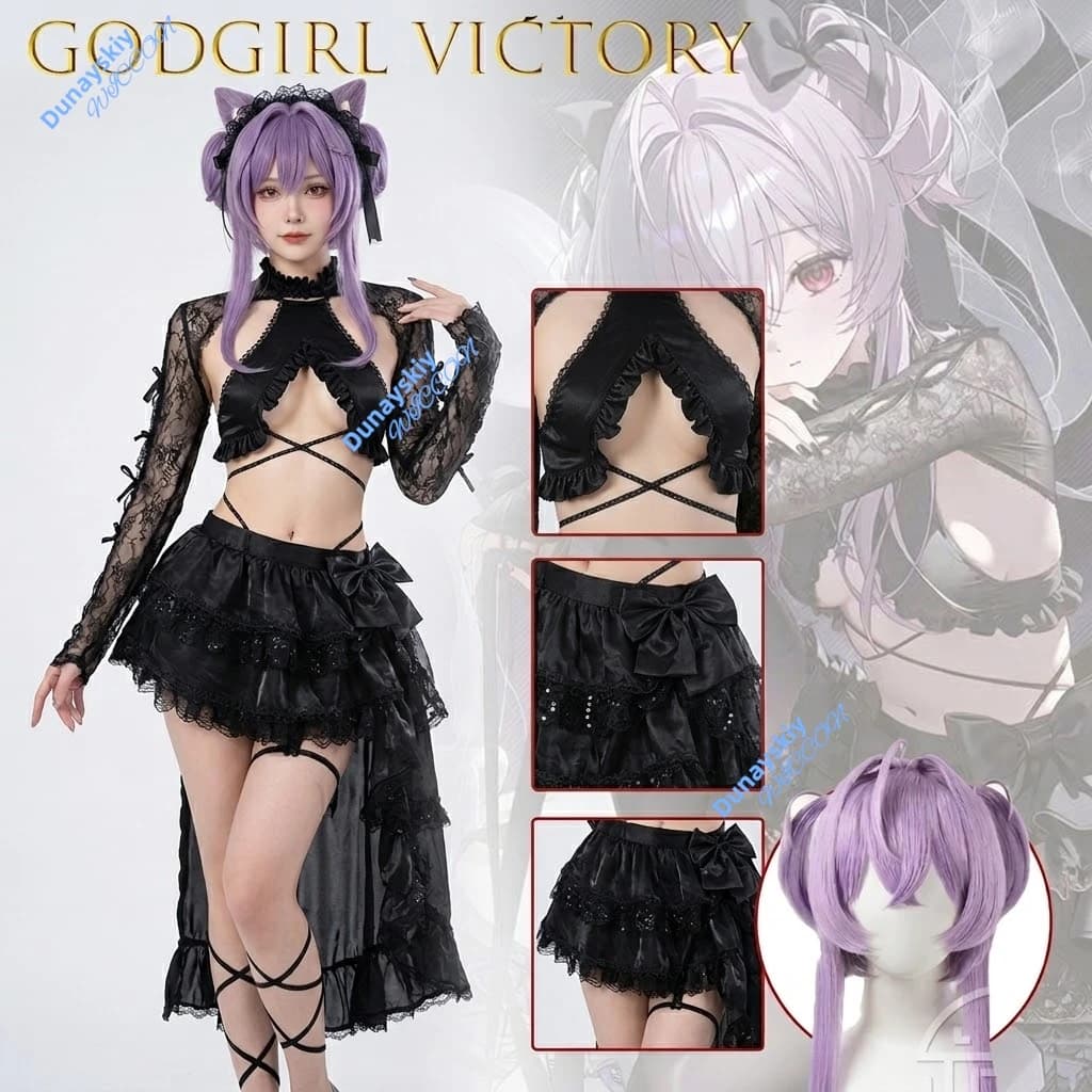 Costume Cosplay Completo Godwomen Victory Liberalio Jellyfish, Parrucca e Lingerie Sexy Niikkke