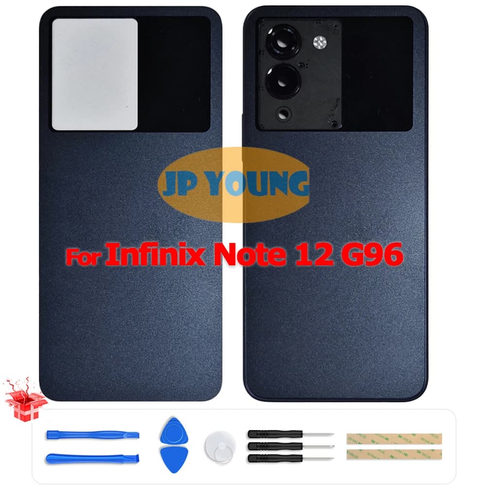 Original Battery Back Cover Glass Rear Door Housing with Camera Lens for Infinix Note 12 G96 X670 - Replacement