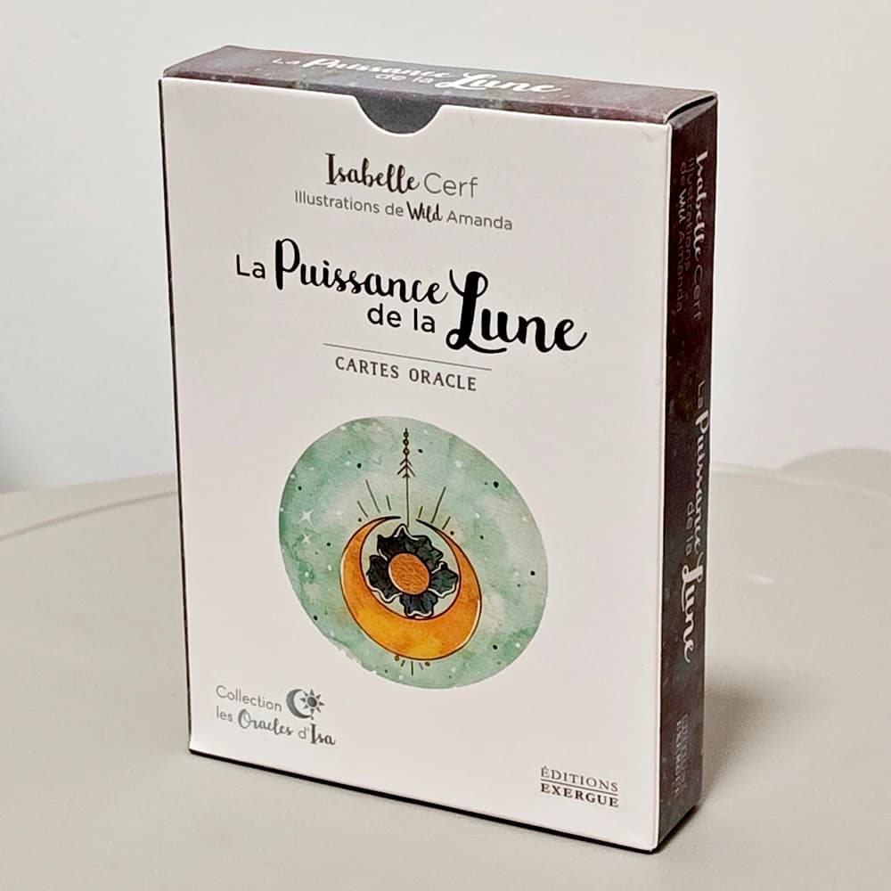 Carte La Puissance De La Lune Oracle 42 Moon Power in lingua francese 10,5 * 7,5 cm per la guida spirituale e emotiva