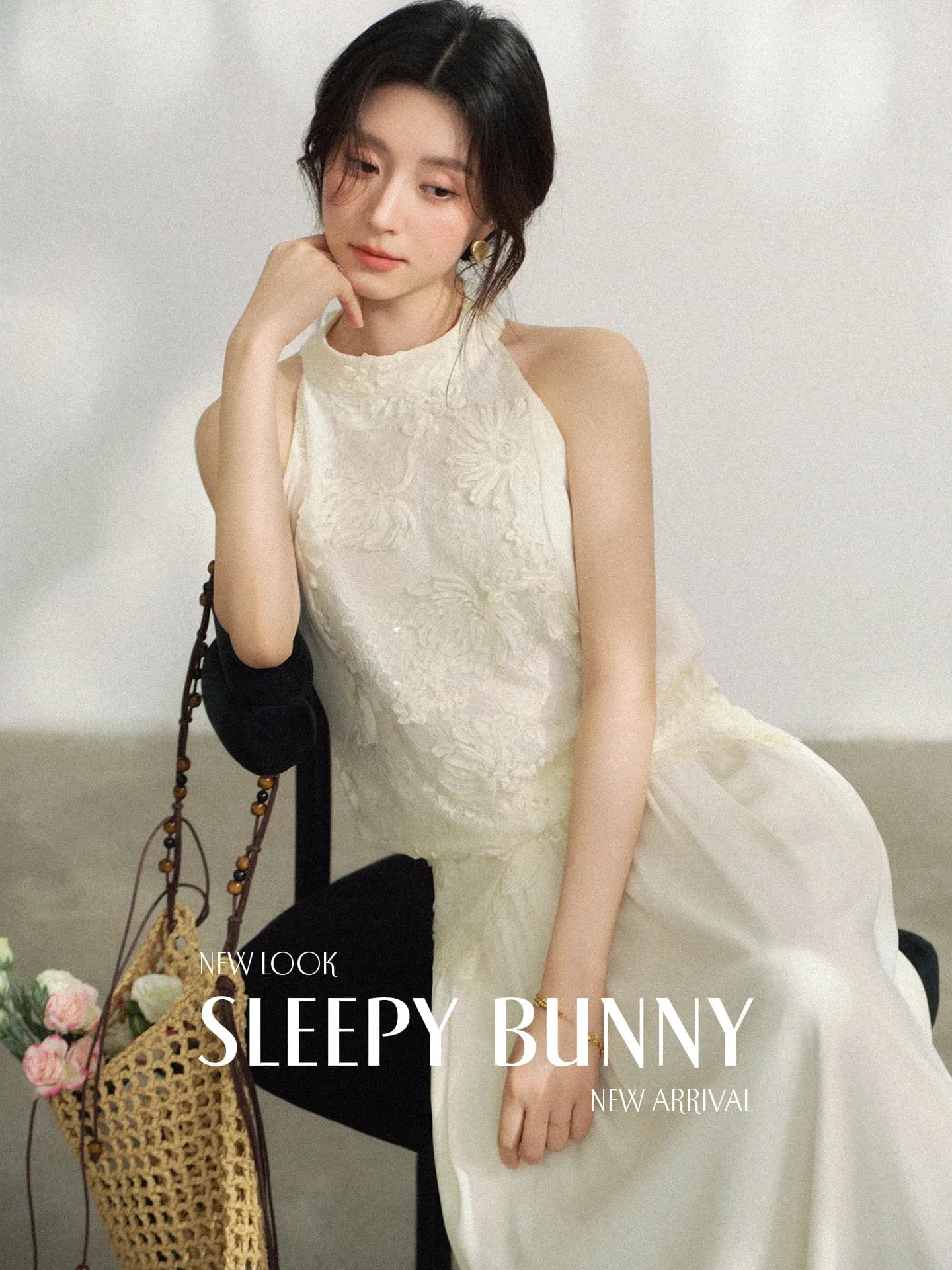 Heavy Embroidery Lace Splice Draped Long Skirt Set Spybunny Fashionable Spring Outfit for Women Sleeveless Zipper Closure Loo...