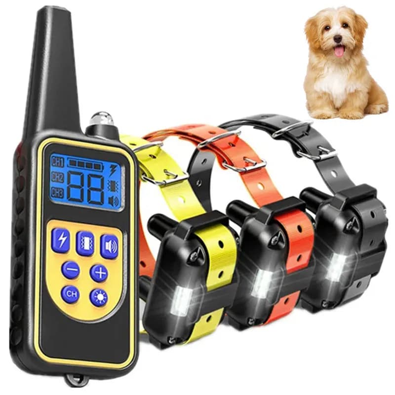 Collare elettrico per addestramento del cane collare antiabbaio per cani impermeabile per animali domestici con telecomando dispositivo antiabbaio ricaricabile cani di tutte le dimensioni
