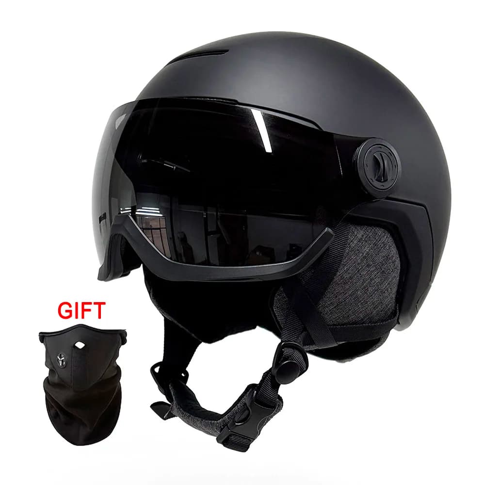 Casco da sci con occhiali PC modellato integralmente + EPS Casco sportivo di sicurezza di alta qualità Caschi da sci, snowboard, skateboard