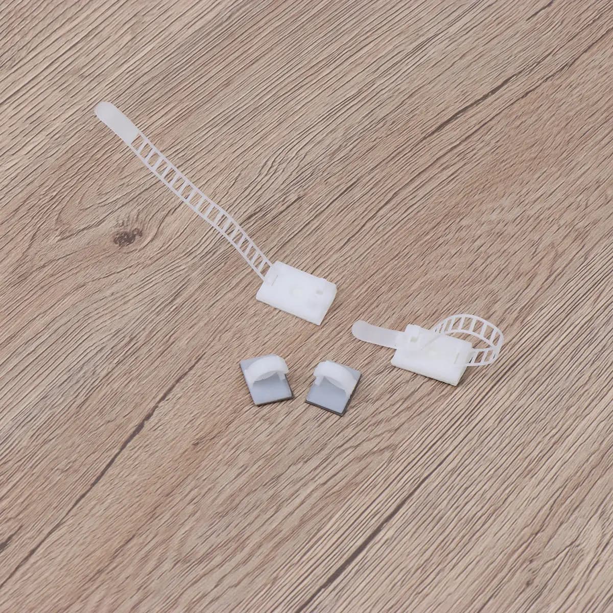 50Pcs Adjustable Cable Clip Self-Adhesive Wire Organizer Cord Management Holder for Desk TV Computer Phone Mounting Wall Ceiling