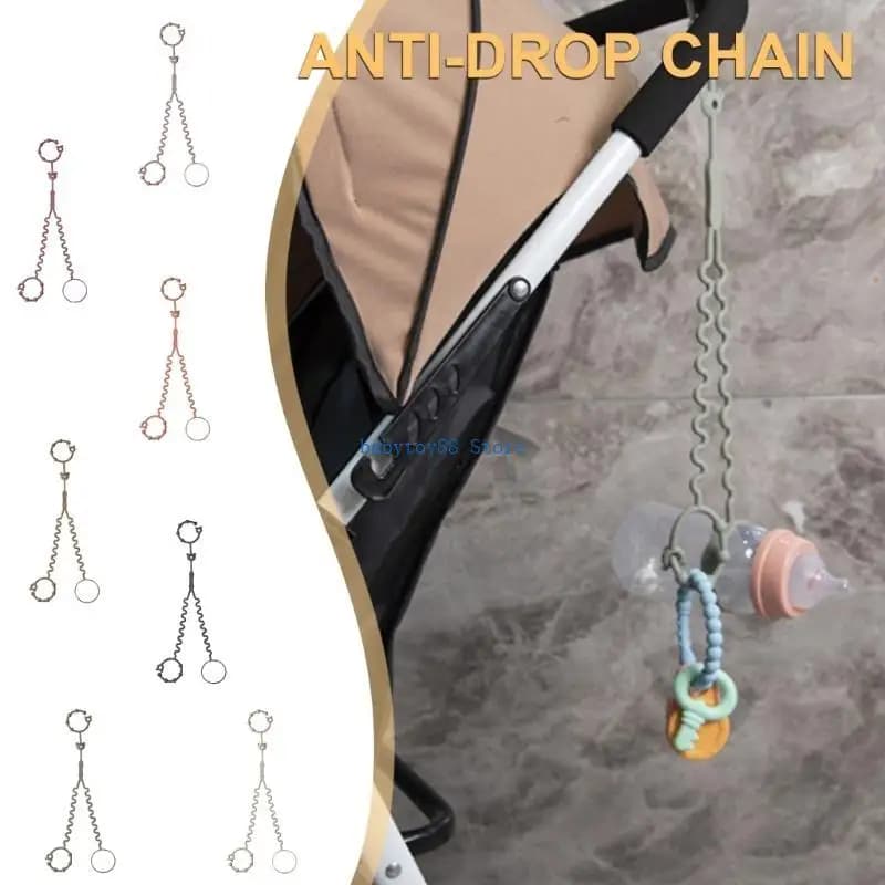 Y4UD Silicone 2 in 1 clip del ciuccio e porta giocattolo per bambini Catcher Teether Clip