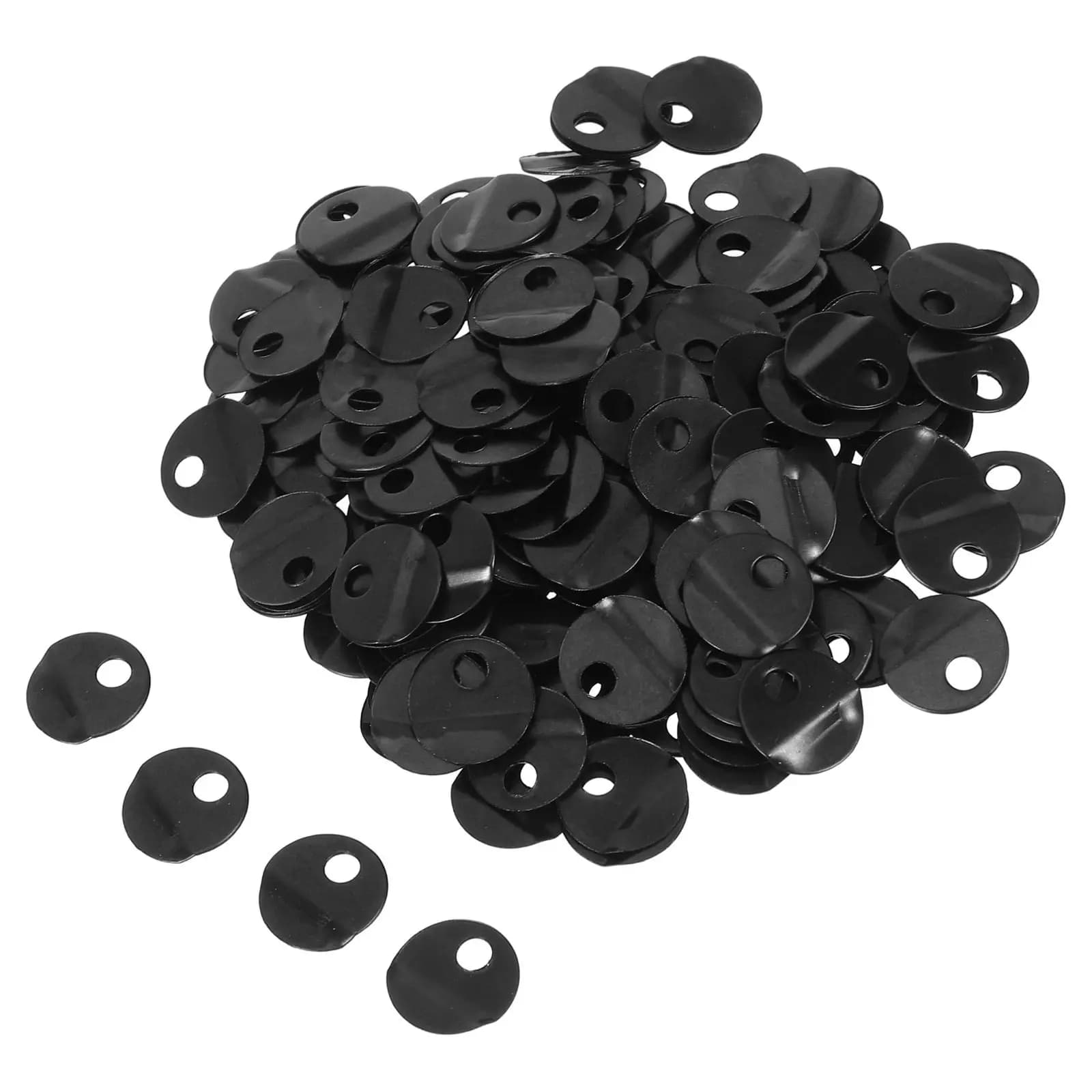 200 Set di Chiusure a Bottone per Cornici con Viti 5x8mm, Clip di Supporto in Ferro Nero per Cornici Fai-da-Te, Esposizioni Domestiche