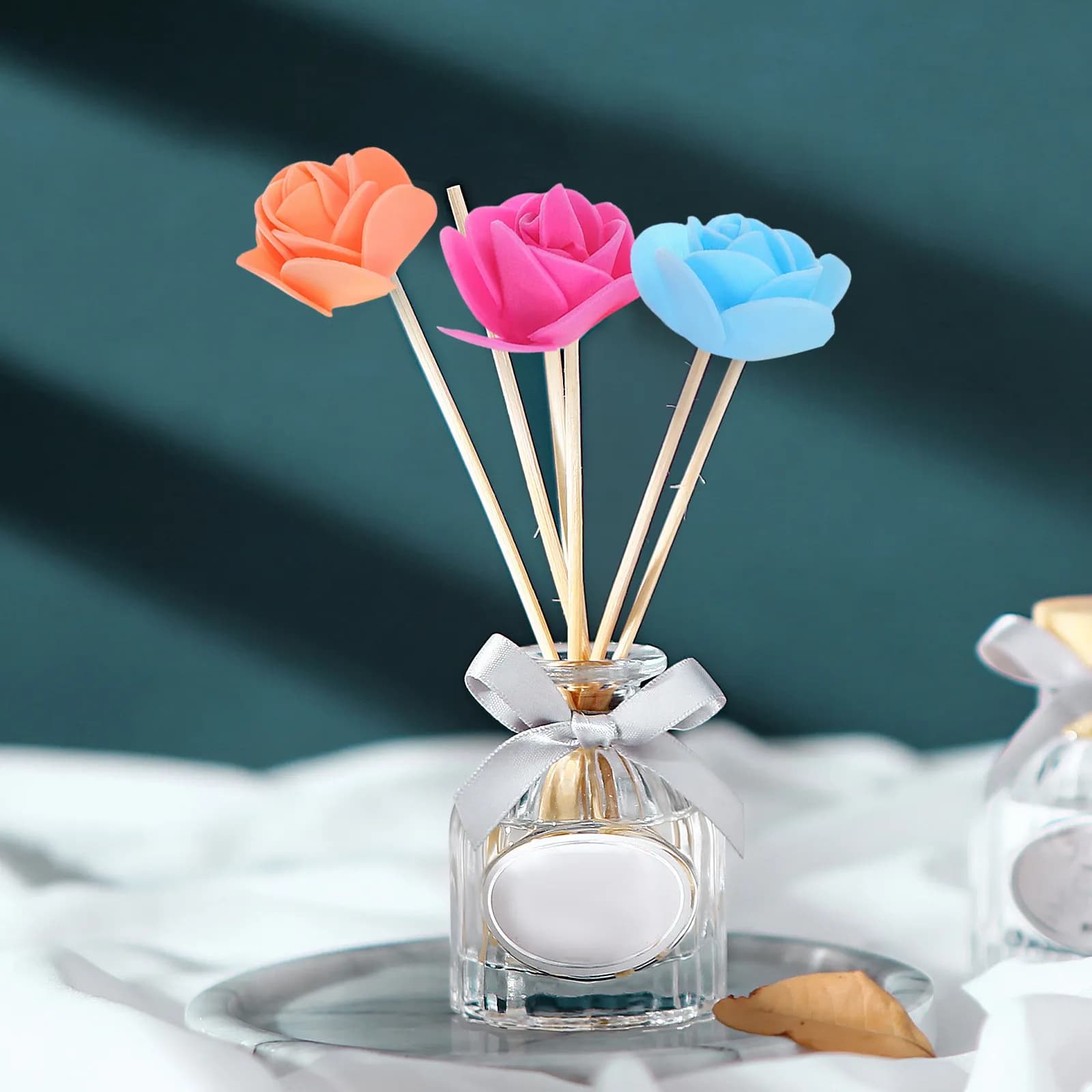 10Pcs Wooden Diffuser Sticks Featuring Elegant Dried Flowers Strong Volatility Aroma Diffusers for Living Room Desktop Office