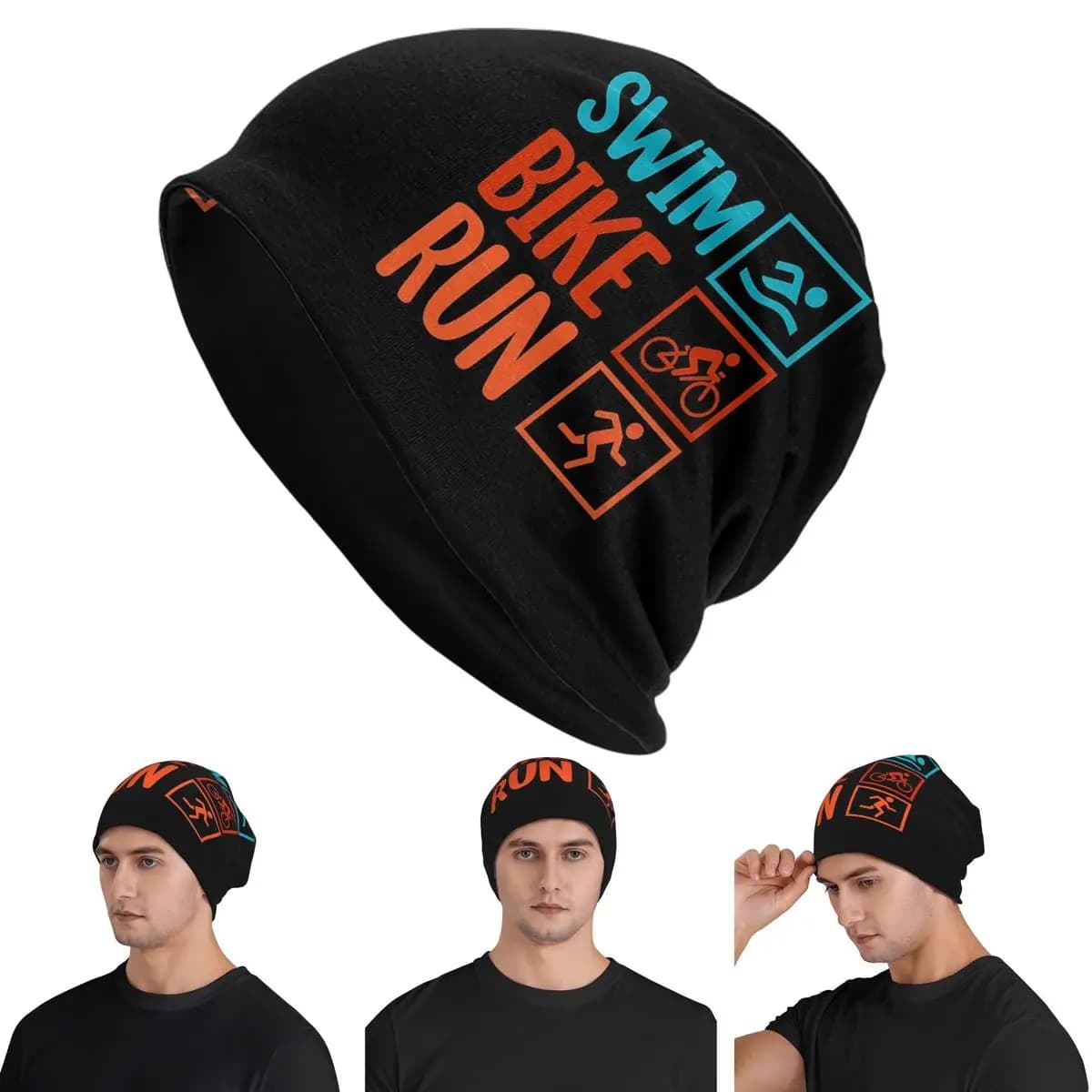 Triathlon Nuoto Cycling Running (4) Skullies Berretti Hot Hats Autumn Winter Outer cap knitted caps for adults unisex