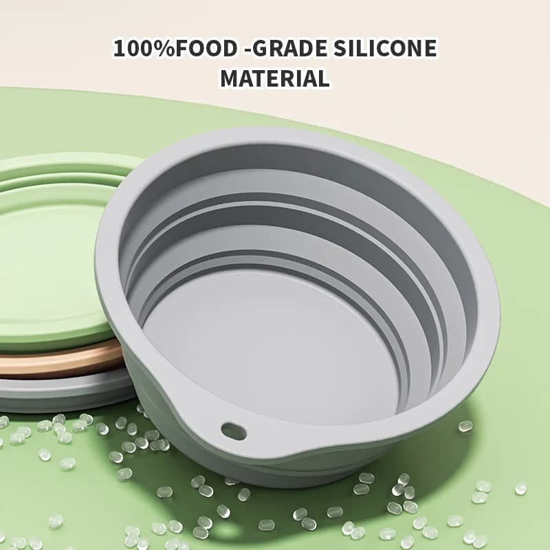 Ciotola Pieghevole in Silicone per Cani, Contenitore Espandibile per Cibo e Acqua per Piccoli Animali Domestici, Ciotola Portatile da Viaggio