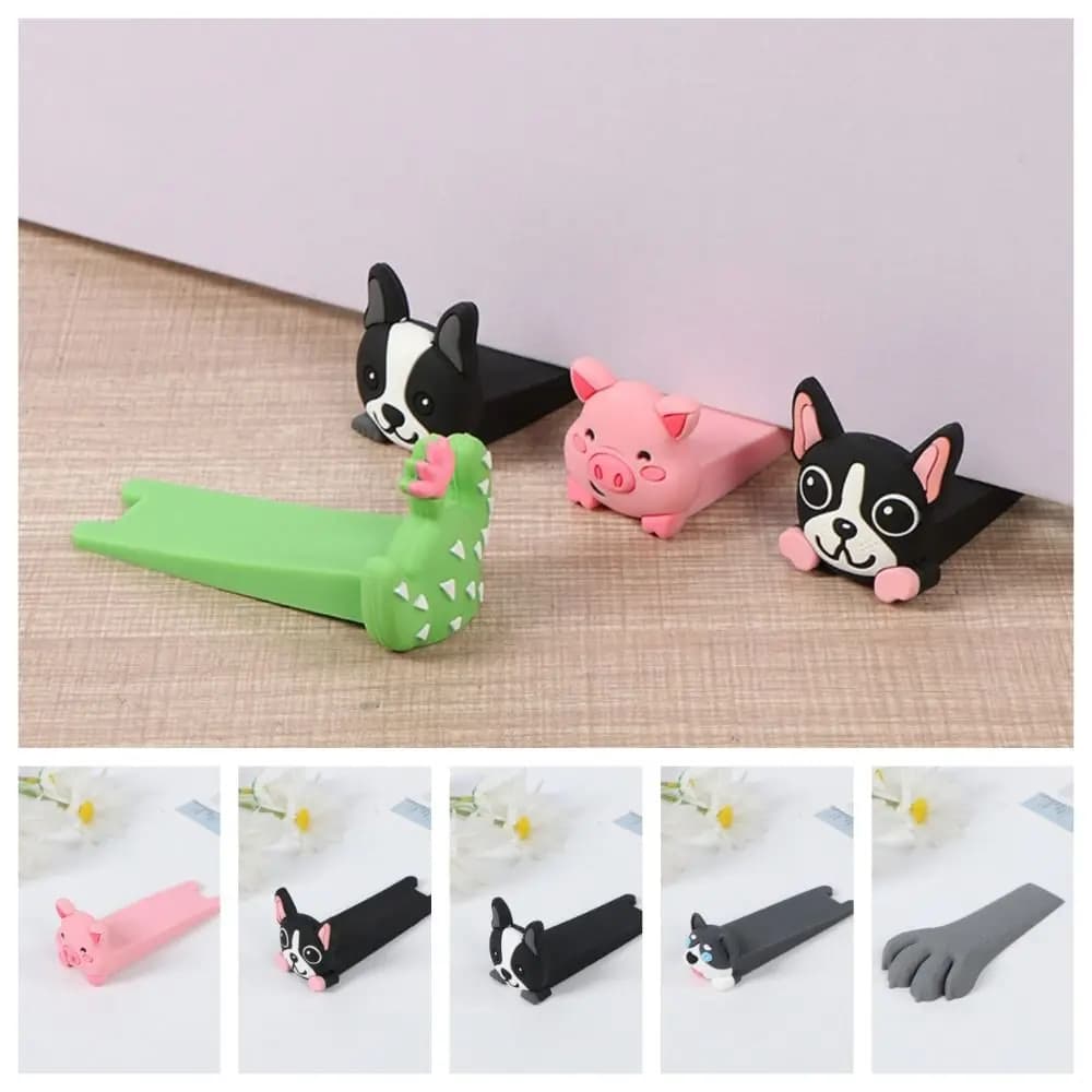 Nuovo Silicone Del Fumetto Fermaporta Riutilizzabile Shock Assorbente Blocco Cuneo Fermaporta Porta di Casa Anti-collisione Fermaporta Supporto Da Pavimento