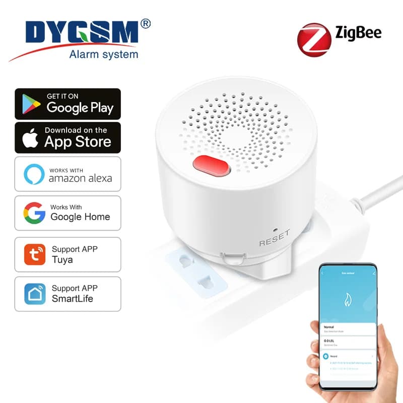 Tuya Zigbee Smart Home sensore di Gas naturale combustibile domestico intelligente rilevatore di perdite di Gas gpl protezione antincendio