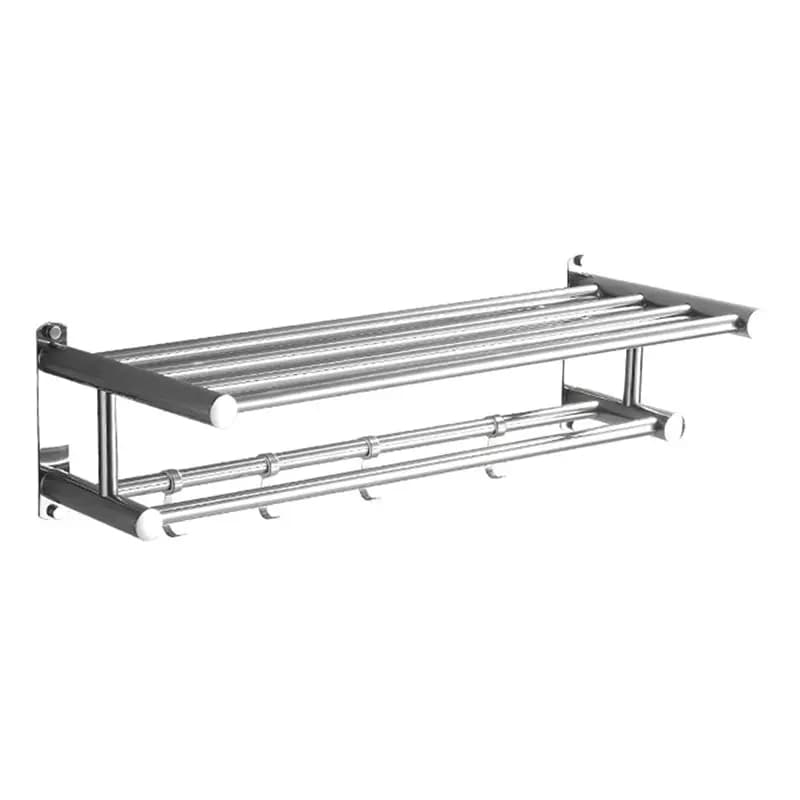 Portasciugamani da Parete in Acciaio Inox 304 ABVS, Organizzatore per Bagno Senza Foratura, Porta Asciugamani
