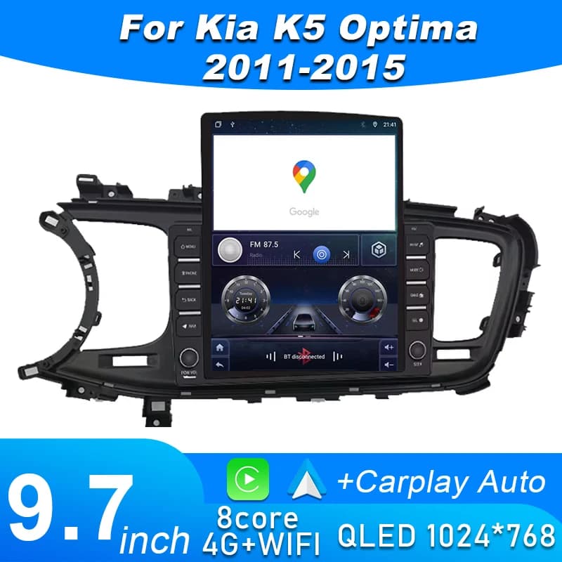 Android 15 Wireless carplay Per Kia K5 Optima 2011-2015 Lettore Multimediale Per Auto Bluetooth 4G WIFI Navigazione Touch Screen Display