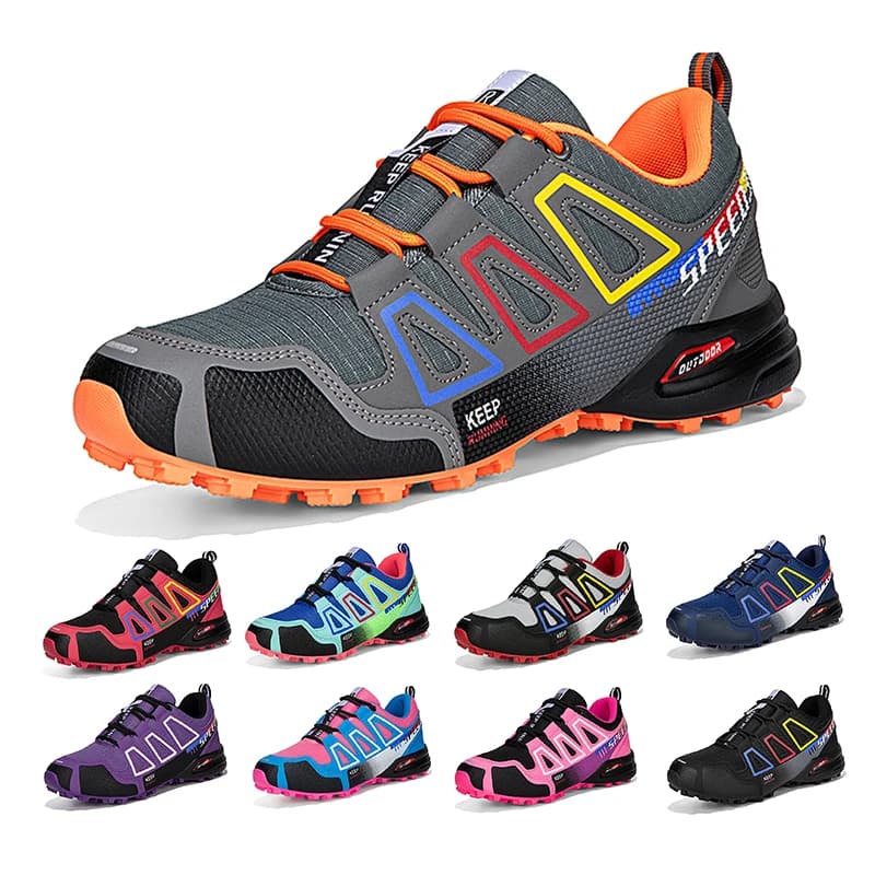 Scarpe da trekking all'aperto unisex Scarpe sportive da allenamento tattiche da uomo leggere antiscivolo con lacci Scarpe da ciclismo casual senza serratura da donna