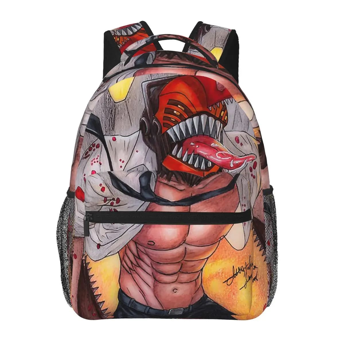 Zaino per studenti Shark And Denji Chainsaw Man Anime, borsa da scuola, zaino da viaggio per escursioni, per uomo e donna, borsa a tracolla alla moda