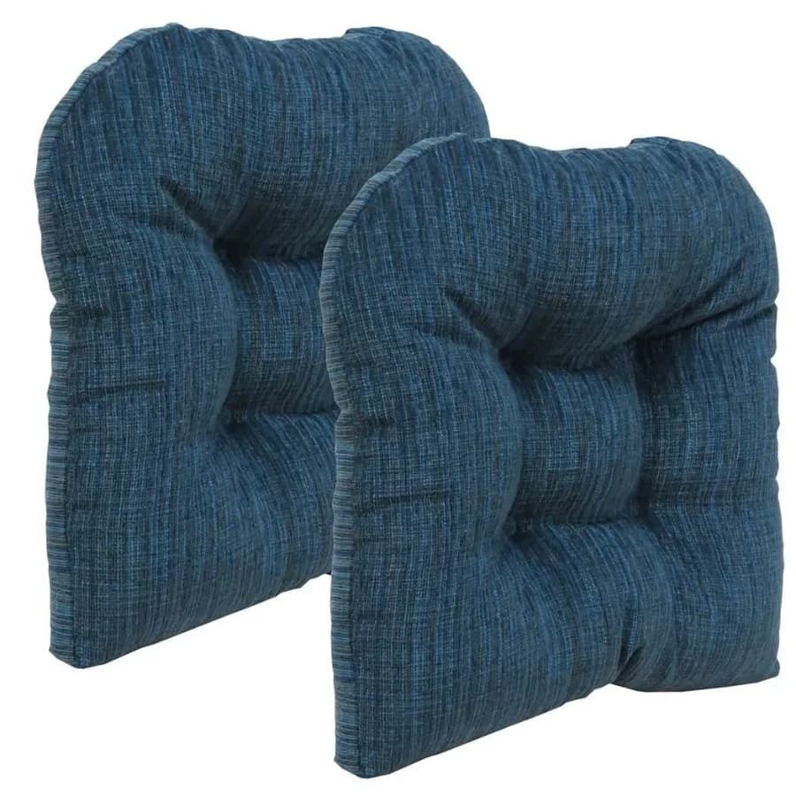 Gripper Non-Slip 17" x 17" Polar Chenille Tufted Universal Chair Cushions Set of 2