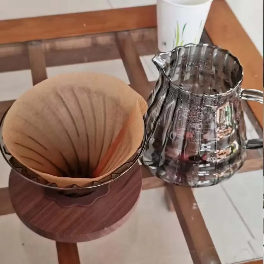 Coffee Filter Cup Set Pour Over Coffee Dripper Set Glass Server Funnel Drip Maker Brew Cup Coffee Set with 100pcs Filter Paper